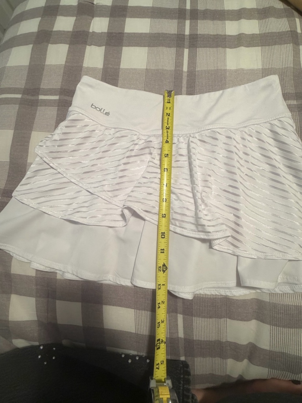 bolle White Layered Flounce Tennis Skirt - Picture 4 of 8